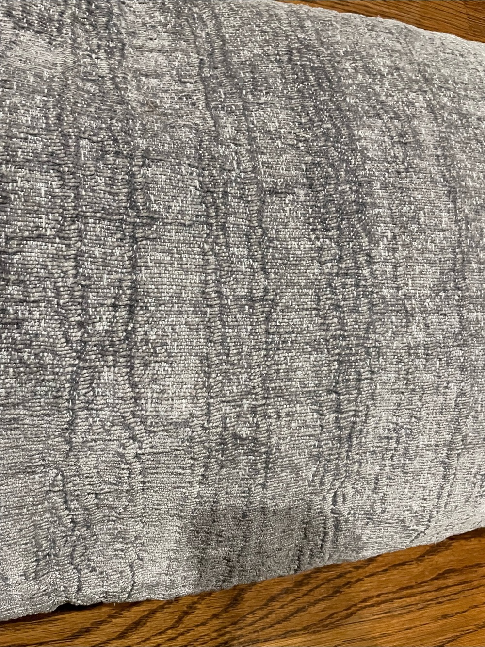Pottery Barn Washed Velvet Lumbar Pillow Cover Gray 16x26 With Insert - Picture 3 of 7